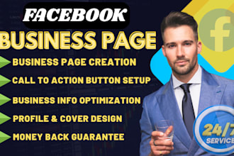 do facebook business page create and setup, page design