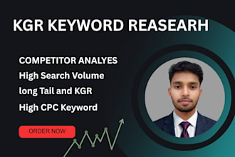 do SEO keyword research with kgr and competitor analysis