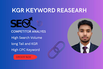 do SEO keyword research with kgr and competitor analysis
