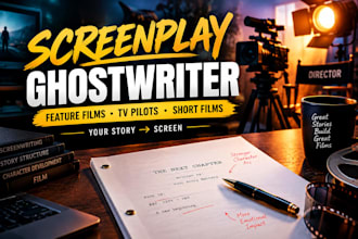 ghostwrite your screenplay or movie script