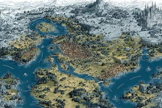 do fantasy city map for dnd map illustration world vector map novels board game