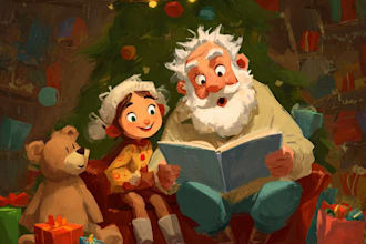 illustrate children book illustration, christian story book