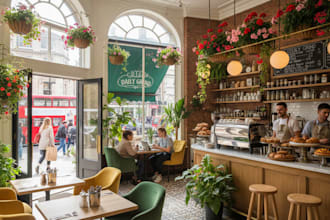 design and render your coffee shop