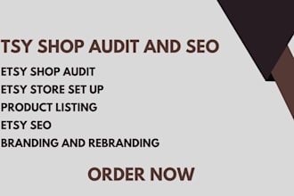 audit your etsy shop and optimize SEO to increase sales