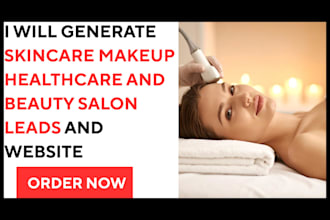 generate skincare makeup healthcare and beauty salon leads and website