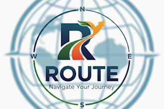 design a modern and creative route logo for your brand