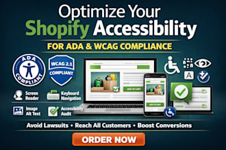 setup optimize shopify store accessibility for ada and wcag compliance