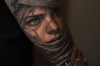 do unique customized realism tattoo design