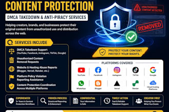 do professional dmca takedown to remove infringing content