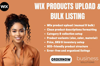 do wix online store products upload wix bulk products listing optimization