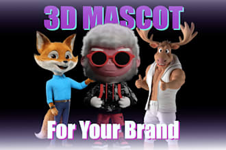 create a 3d mascot for your brand
