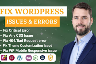 fix wordpress CSS styling issues, plugin bugs, critical errors professionally