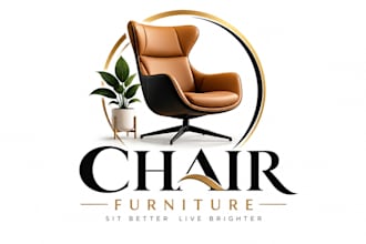design a modern and professional chair logo for your brand