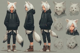 draw furry ref sheet anime manga illustration furry art