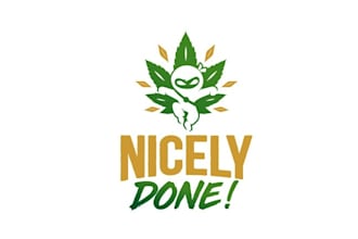 design artwork classic logo for a cannabis delivery service
