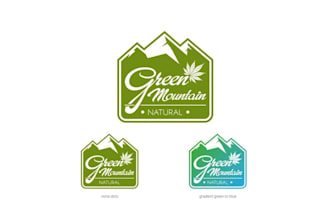 design wonderful green mountain natural logo