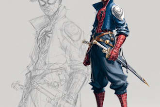 superhero character for comics