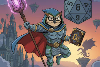 create comics character logo and friendship portrait