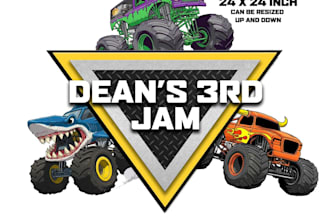 design custom t shirt truck and monster jeep logo
