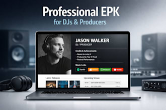design a professional epk for djs, producers and beatmakers