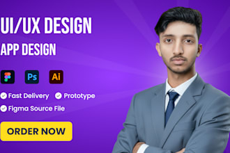 design mobile app UI UX in figma with interactive clickable prototype