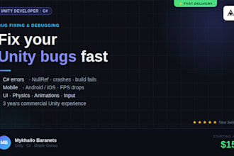 fix bugs and errors in your unity 3d game