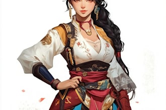 realistic fantasy character portrait
