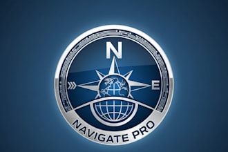 design a modern and professional navigation logo for your brand
