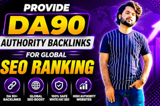 provide da90 authority backlinks for global SEO ranking