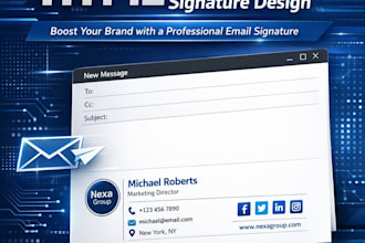 design a professional clickable HTML email signature