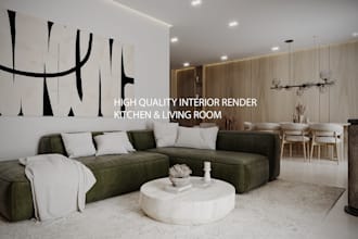 create realistic interior 3d design and render
