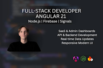 develop angular 21 app using signals, firebase hosting, google cloud