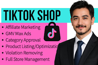 manage tiktok shop, gmv max ads, affiliate marketing, tiktok shop ads
