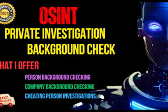 do private investigator, osint, background check and find real people