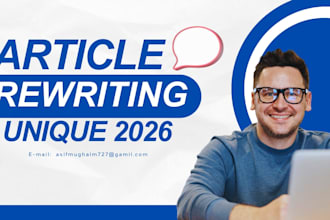 write and rewrite articles, fashions and food blogs