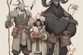 draw dnd character art, fantasy character for dnd party