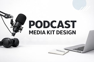 design a professional podcast media kit for sponsors