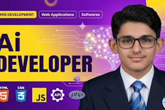 develop a custom ai website, ai web application, or ai software