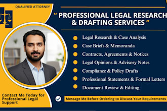 assist with legal research and professional legal drafting