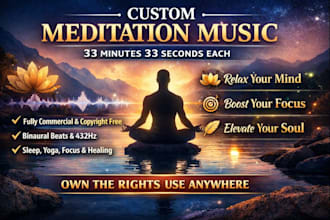 create a custom meditation track for commercial use