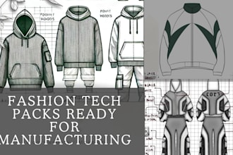 create fashion tech packs ready for manufacturing