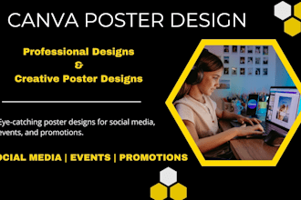 design professional canva posters and social media posts