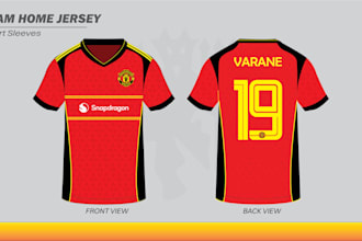 design print ready t shirt and jersey with mockups