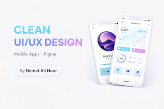 design clean and user friendly mobile app UI UX