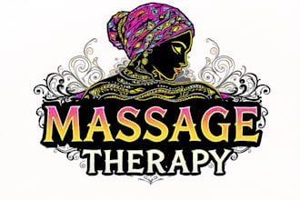 design a professional massage therapy and wellness logo
