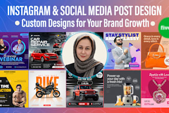 design tiktok posts, instagram content and social media posts