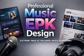 design a professional epk for gospel artists and ministries