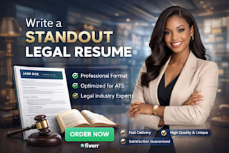 write a standout ats optimized paralegal, legal resume for lawyers and law firms