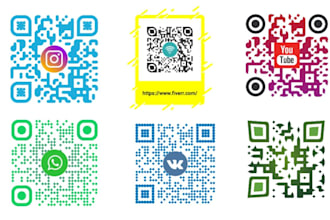 make custom unique, professional qr code for business logo