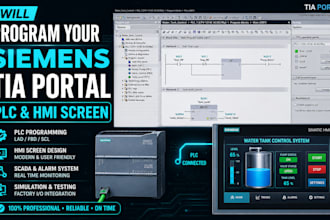program your siemens tia portal plc and hmi screen